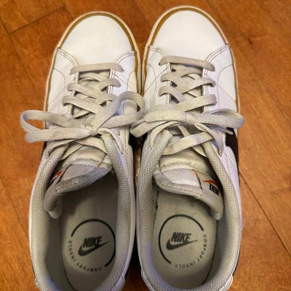 Nike Court Legacy Shoes | White/Desert Ochre/Black | 10.5m / 12w - Picture 14 of 15